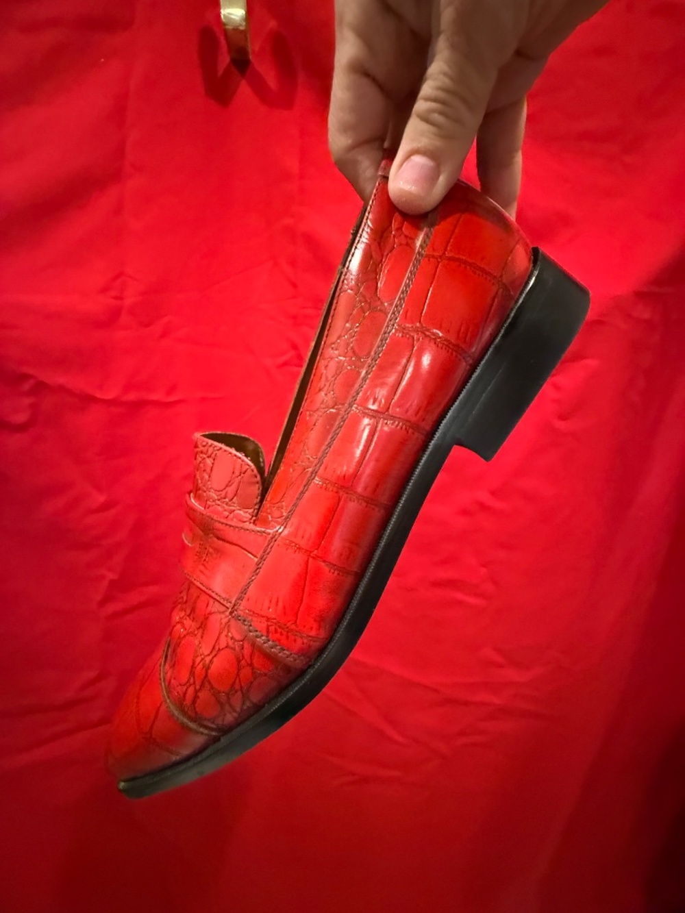 D'ITALO RED MENS DRESS SHOES SIZE 10 1/2 - Picture 8 of 12